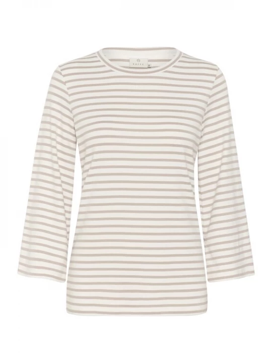 Foto van product Kaffe Shirt 'Liddy' beige / wit