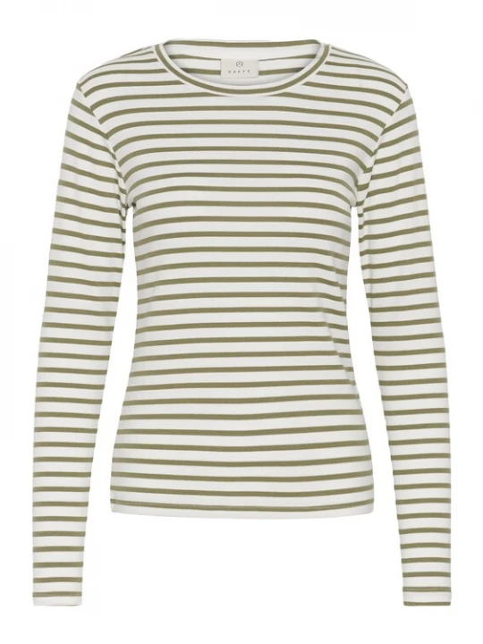 Foto van product Kaffe Shirt 'Liddy' groen / eierschaal