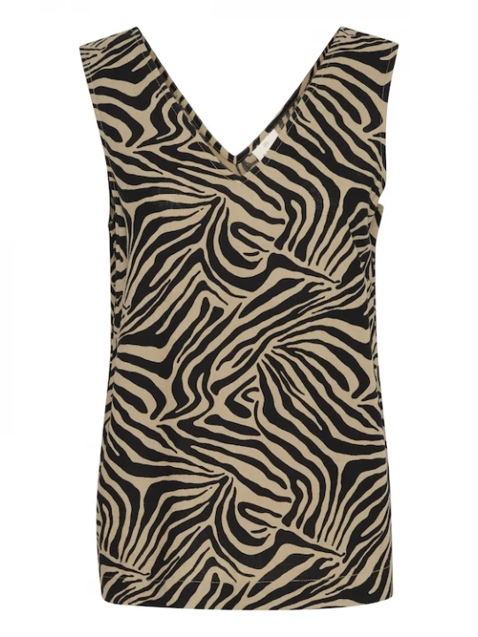 Foto van product Kaffe Shirt 'Milia' donkerbeige / zwart