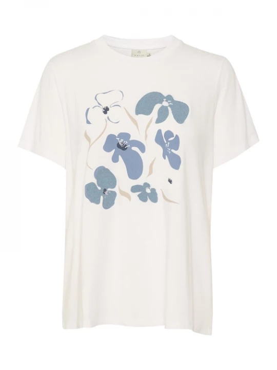 Foto van product Kaffe Shirt 'Valentina' sand / blauw / wit