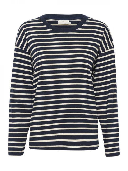 Foto van product Kaffe Shirt 'Winny' marine / wit
