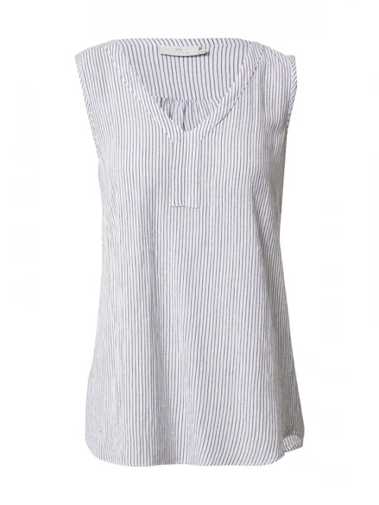 Foto van product Kaffe Top 'Amber' navy / wit