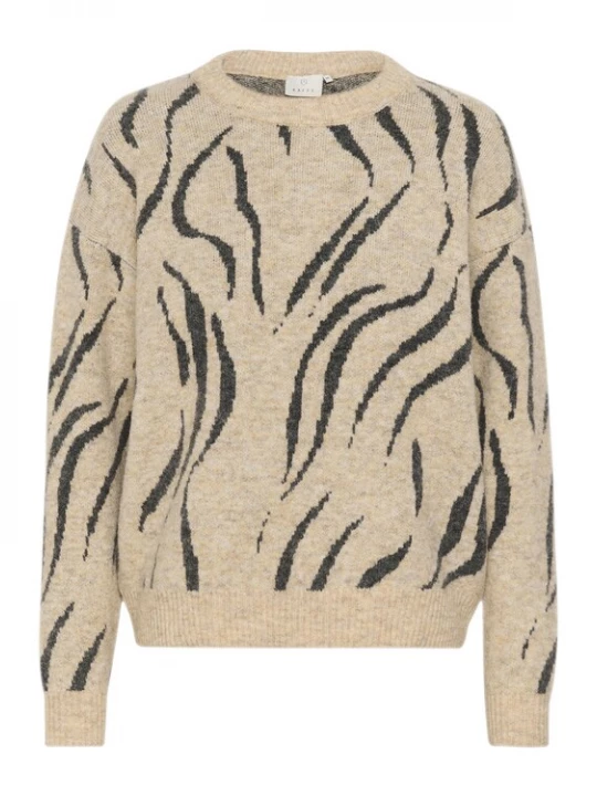 Foto van product Kaffe Trui 'Billie' beige gemêleerd / zwart