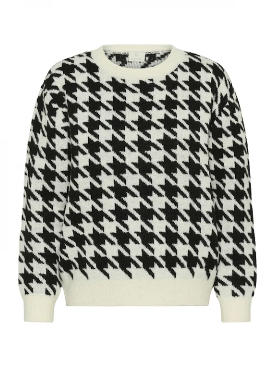 Foto van product Kaffe Trui 'Carol' zwart / offwhite