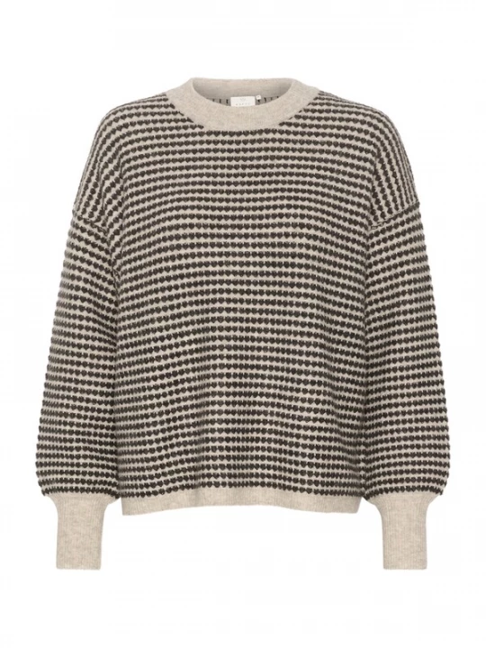 Foto van product Kaffe Trui 'Ellery' greige / zwart