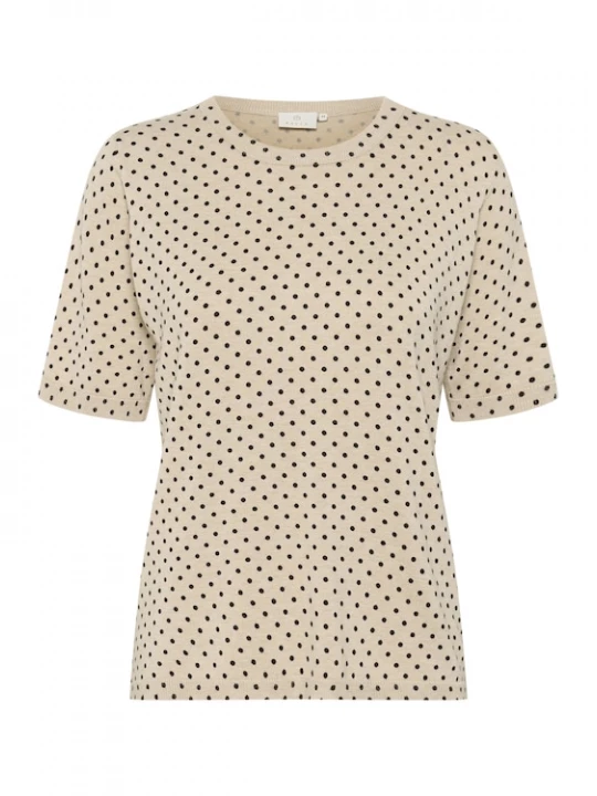 Foto van product Kaffe Trui 'KALiz' beige gemêleerd / zwart