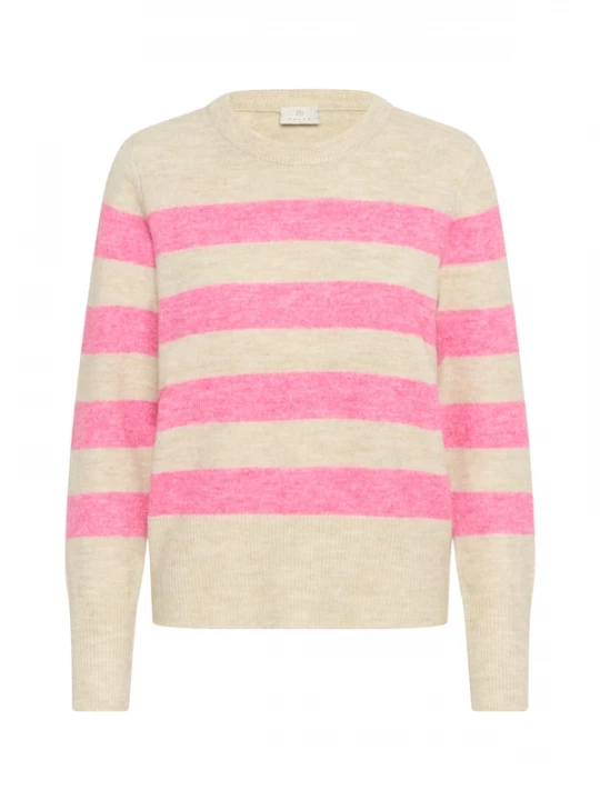 Foto van product Kaffe Trui 'KAniel' taupe / pink