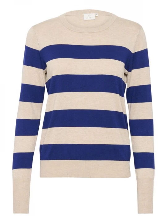 Foto van product Kaffe Trui 'Lizza' beige / donkerblauw