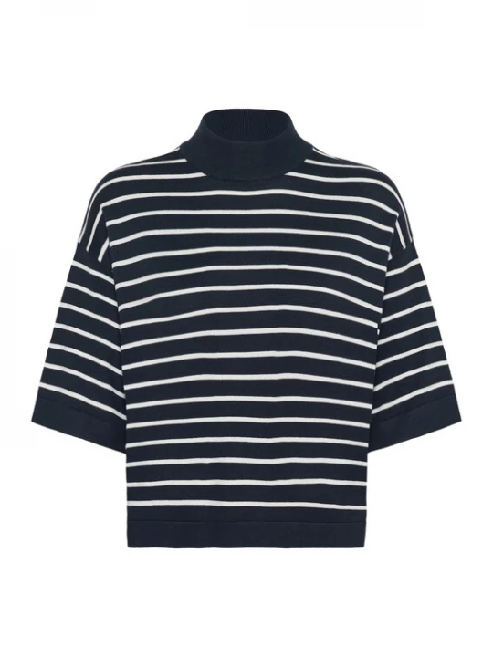 Foto van product Kaffe Trui 'Lizza' navy / wit