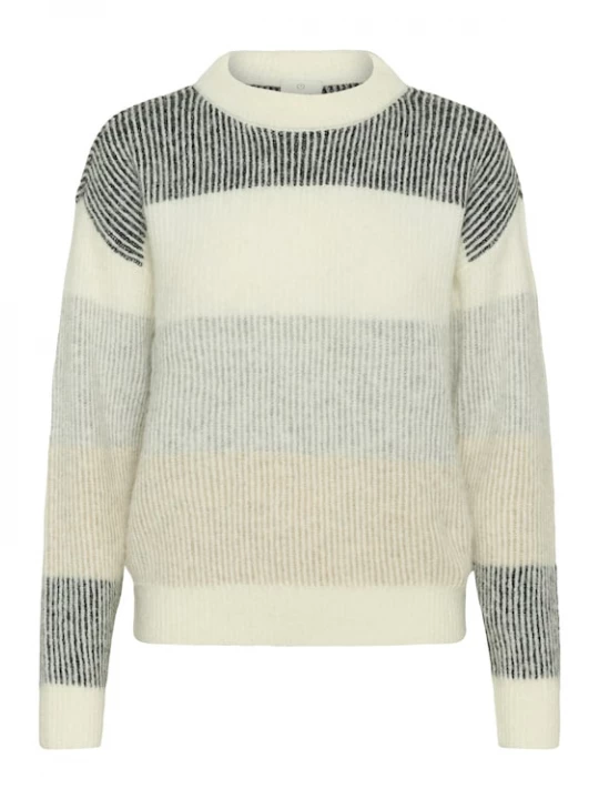 Foto van product Kaffe Trui 'Neve' beige / crème / lichtgrijs / donkergrijs / wolwit