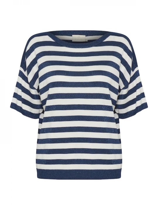 Foto van product Kaffe Trui 'Regina' navy / wit