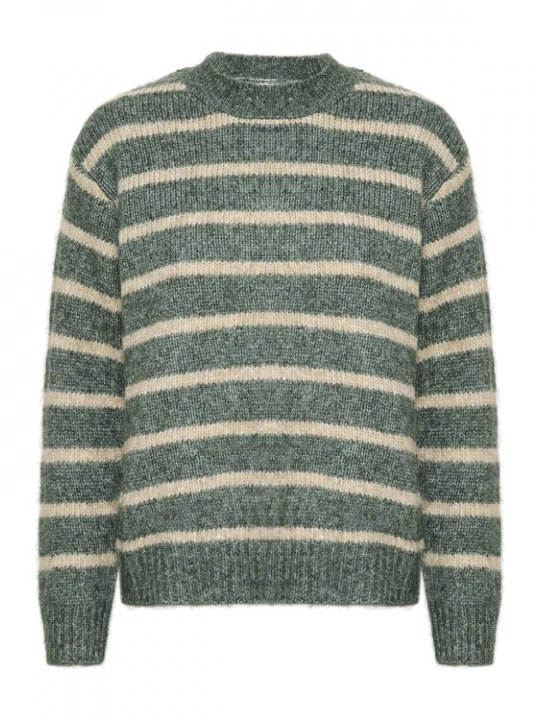 Foto van product Kaffe Trui 'Trina' beige / groen gemêleerd
