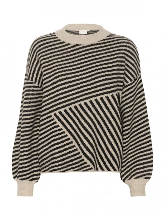 Foto van product Kaffe Trui 'Verana' beige / zwart
