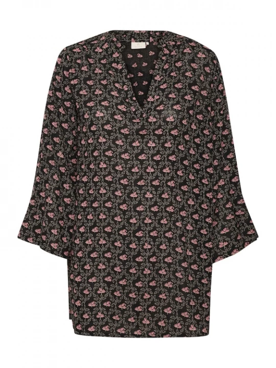 Foto van product Kaffe Tuniek 'Amber' fuchsia / zwart / wit