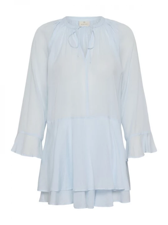 Foto van product Kaffe Tuniek 'Flora' pastelblauw