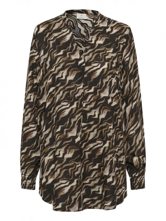 Foto van product Kaffe Tuniek 'Johanne' beige / mokka / zwart