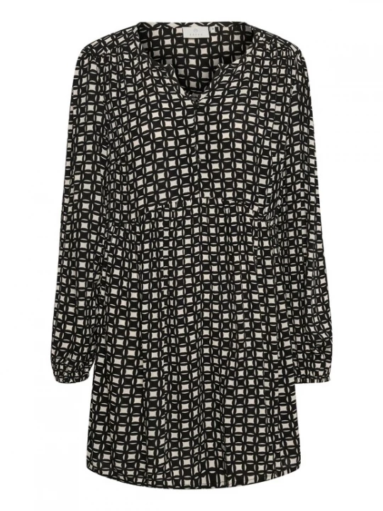 Foto van product Kaffe Tuniek 'Nilia' lichtgrijs / zwart