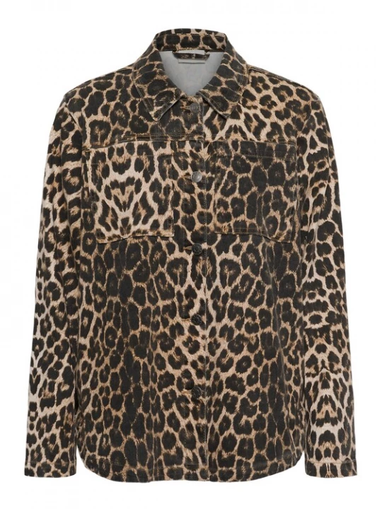 Foto van product Kaffe Tussenjas 'KAJessica' beige / donkerbeige / zwart