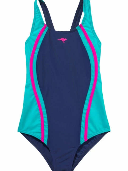 Foto van product KangaROOS Badpak navy / jade groen / neonroze