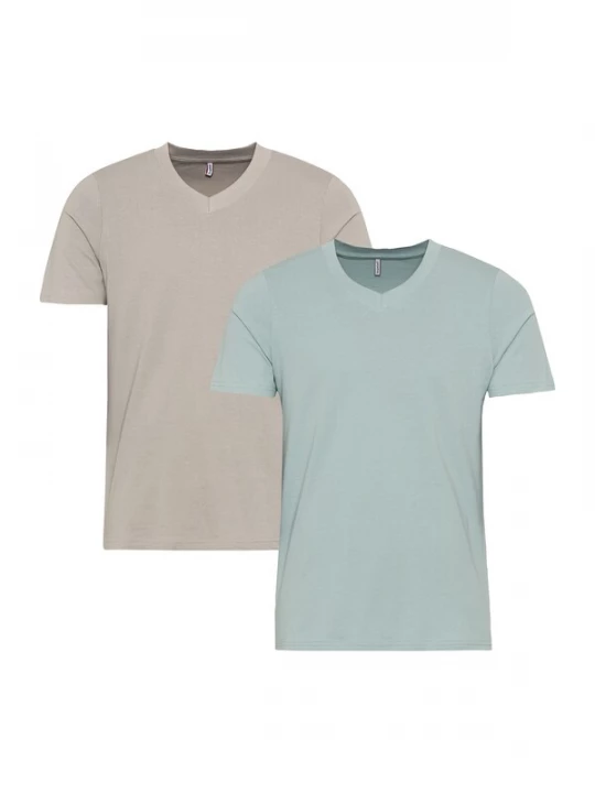 Foto van product KangaROOS Shirt taupe / mintgroen