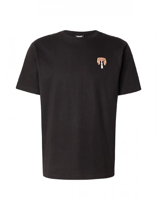 Foto van product Kaotiko Shirt 'PARADISE' hemelsblauw / lichtgeel / oranje / lichtroze / zwart