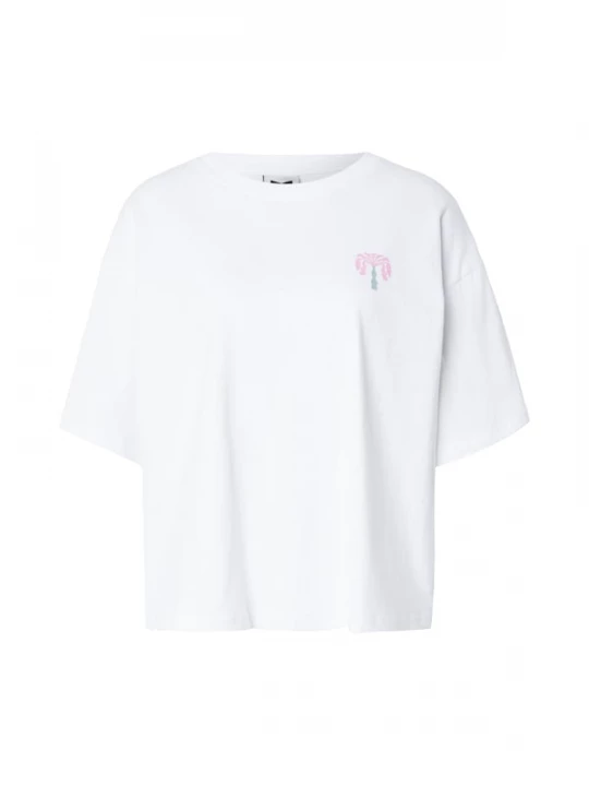 Foto van product Kaotiko Shirt 'PARADISE' lichtblauw / appel / rosa / wit