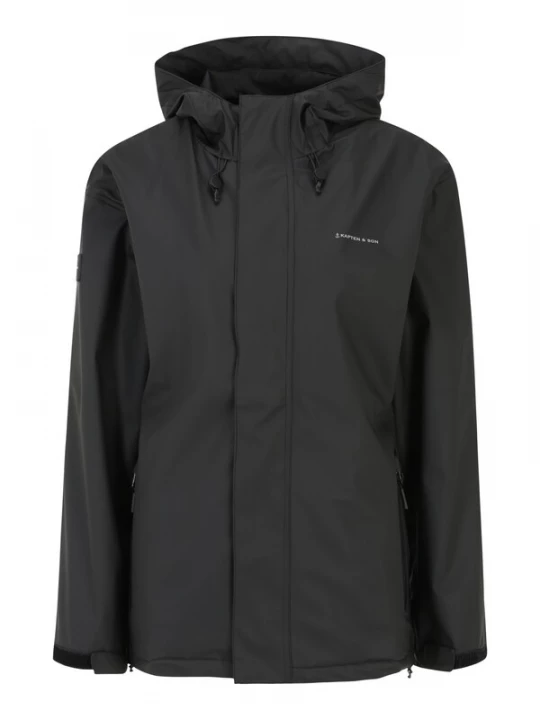 Foto van product Kapten & Son Functionele jas 'Everyday Rain Jacket Short' lichtgrijs / zwart