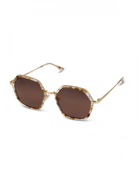 Foto van product Kapten & Son Zonnebril 'Amsterdam Edge Toffee Tortoise Brown' bruin / goud / transparant