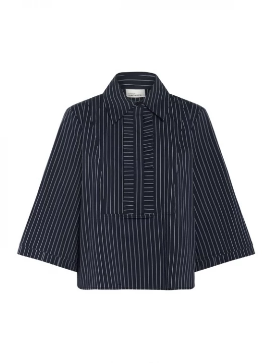 Foto van product KAREN BY SIMONSEN Blouse 'Amy' nachtblauw / wit