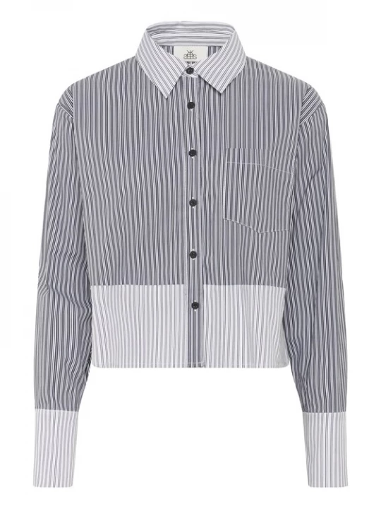 Foto van product KAREN BY SIMONSEN Blouse 'Beatrice' donkergrijs / wit