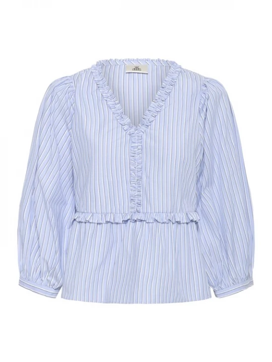 Foto van product KAREN BY SIMONSEN Blouse 'KBDanielle' hemelsblauw / zwart / wit