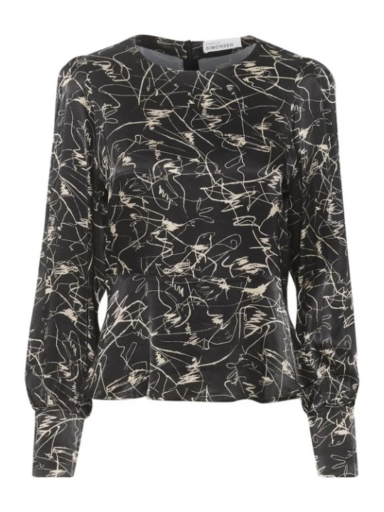 Foto van product KAREN BY SIMONSEN Blouse 'Marbella' crème / zwart
