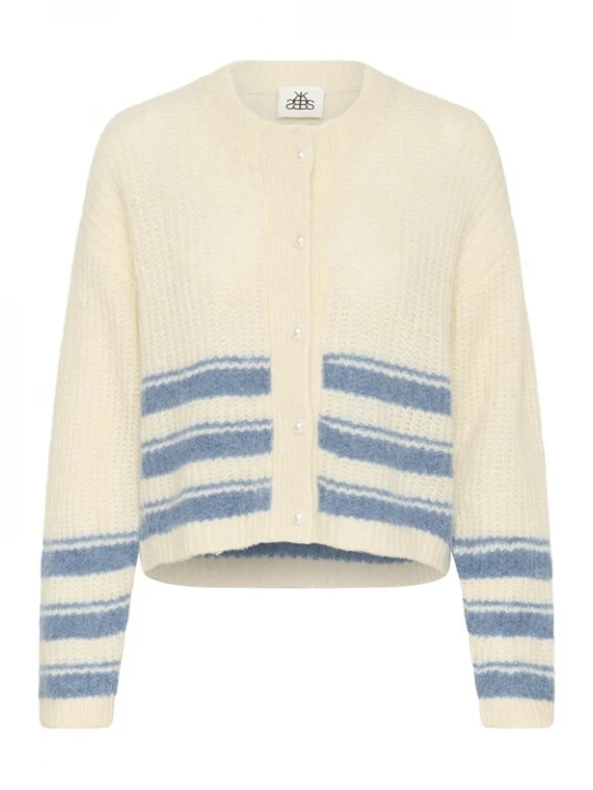 Foto van product KAREN BY SIMONSEN Gebreid vest 'Carrie' crème / lichtblauw