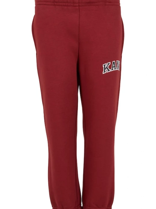 Foto van product Karl Kani Broek 'Serif' donkerrood / zwart / wit