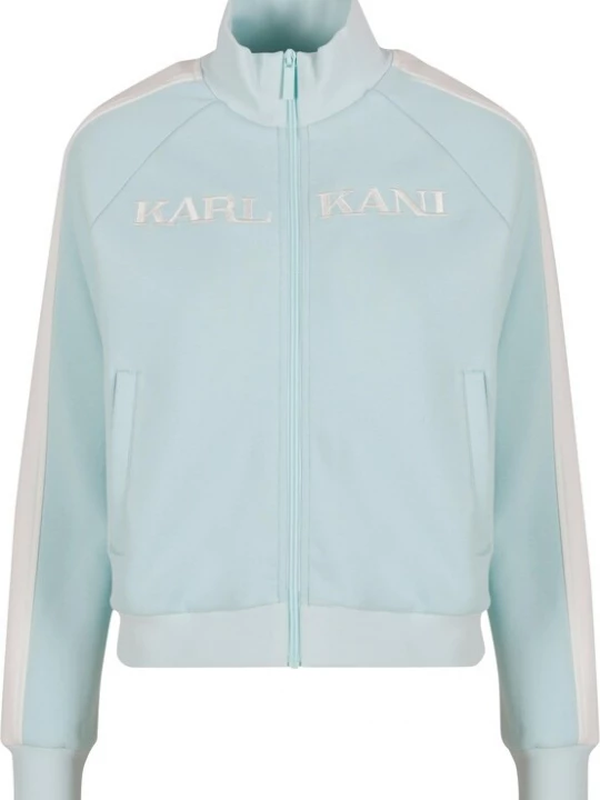Foto van product Karl Kani Fleece jas 'Retro' lichtblauw / wit