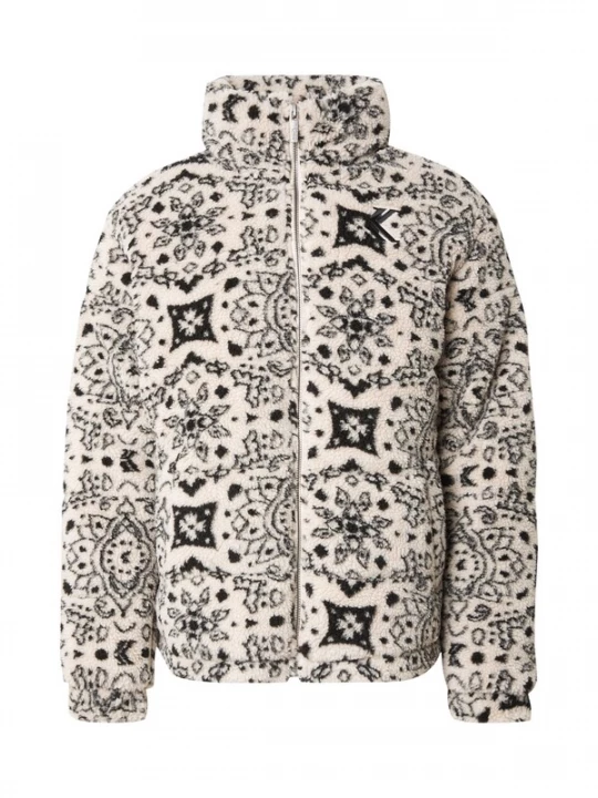 Foto van product Karl Kani Fleece jas zwart / offwhite
