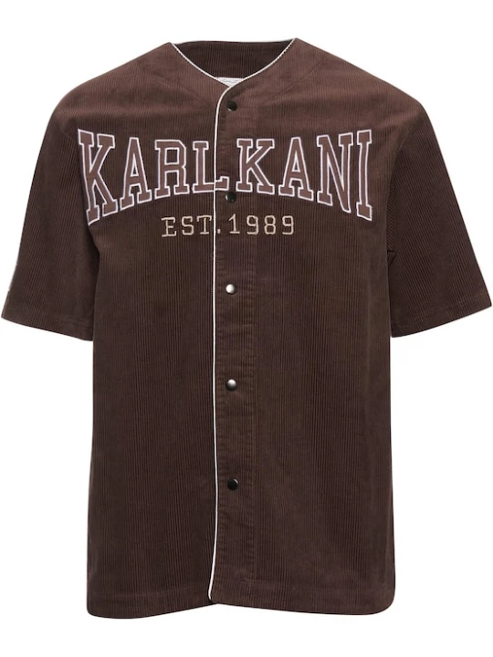 Foto van product Karl Kani Overhemd chocoladebruin / lichtbruin / wit