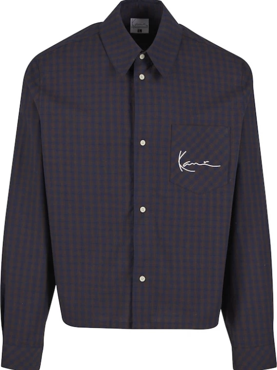 Foto van product Karl Kani Overhemd navy / donkerbruin / wit