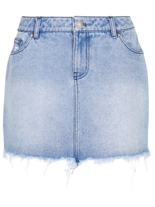 Foto van product Karl Kani Rok lichtblauw / bruin / wit
