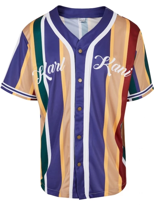 Foto van product Karl Kani Shirt beige / blauw / bloedrood / wit