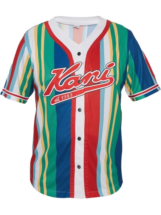 Foto van product Karl Kani Shirt blauw / jade groen / rood / wit