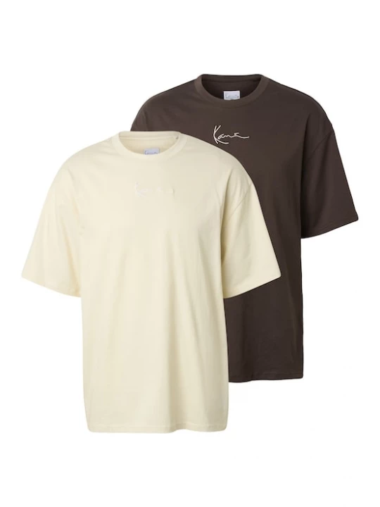 Foto van product Karl Kani Shirt donkerbruin / lichtgeel / wit