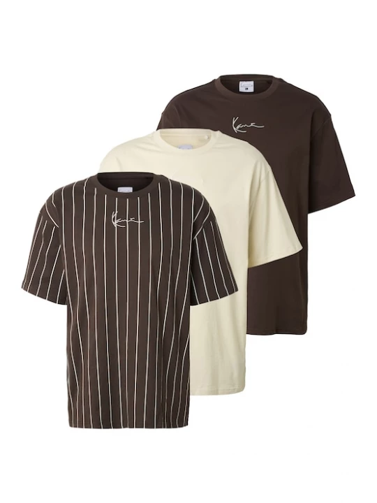 Foto van product Karl Kani Shirt 'Essential' donkerbruin / wit