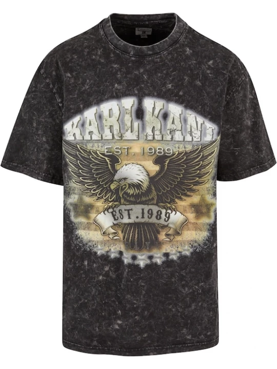 Foto van product Karl Kani Shirt grijs / groen / zwart gemêleerd / wit