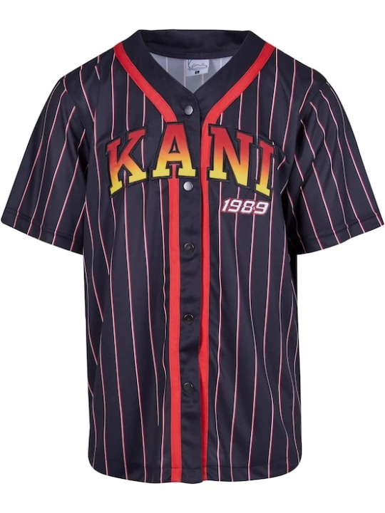 Foto van product Karl Kani Shirt 'KM233-003-1' geel / vuurrood / zwart / wit