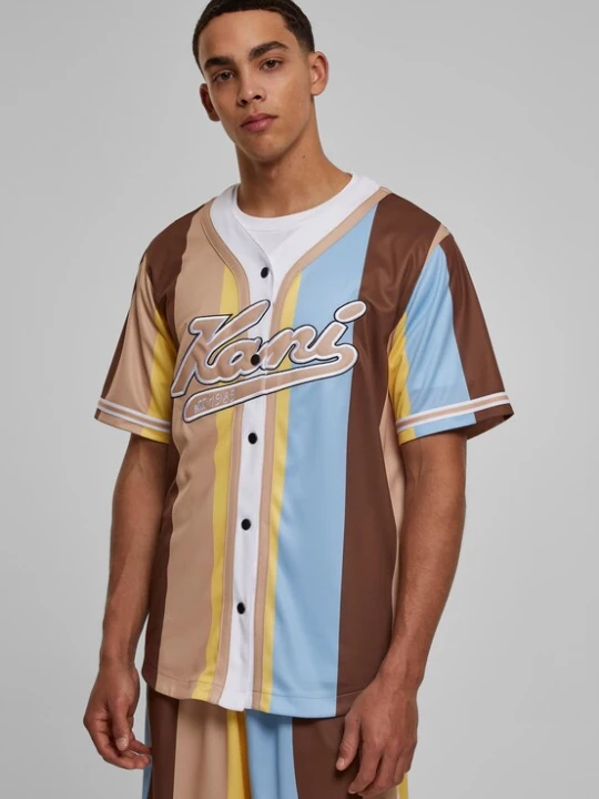 Foto van product Karl Kani Shirt lichtblauw / bruin / lichtbruin / geel
