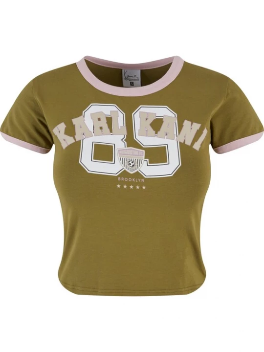 Foto van product Karl Kani Shirt olijfgroen / rosa / wit