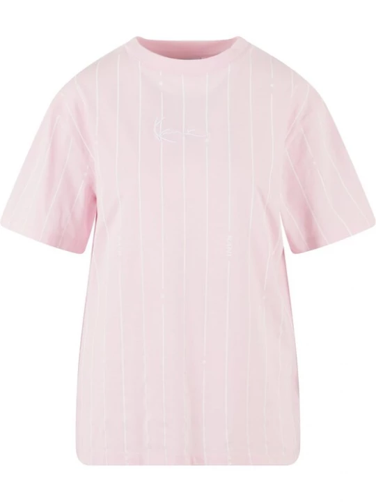 Foto van product Karl Kani Shirt 'Signature Pinstripe Os' pastelroze / wit