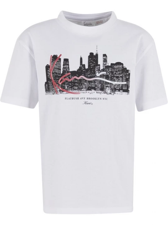 Foto van product Karl Kani Shirt 'Skyline' karmijnrood / zwart / wit