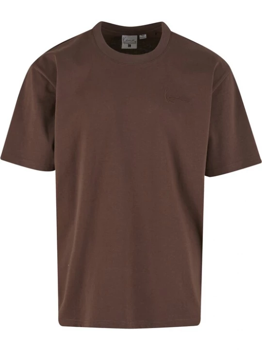 Foto van product Karl Kani Shirt 'Slogan' chocoladebruin / lichtgrijs / bordeaux